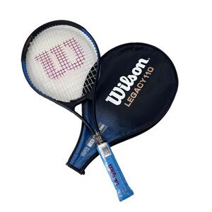 Vintage Deadstock Wilson Legacy 110 Tennis Racquet Racket & Case 4-5/8"